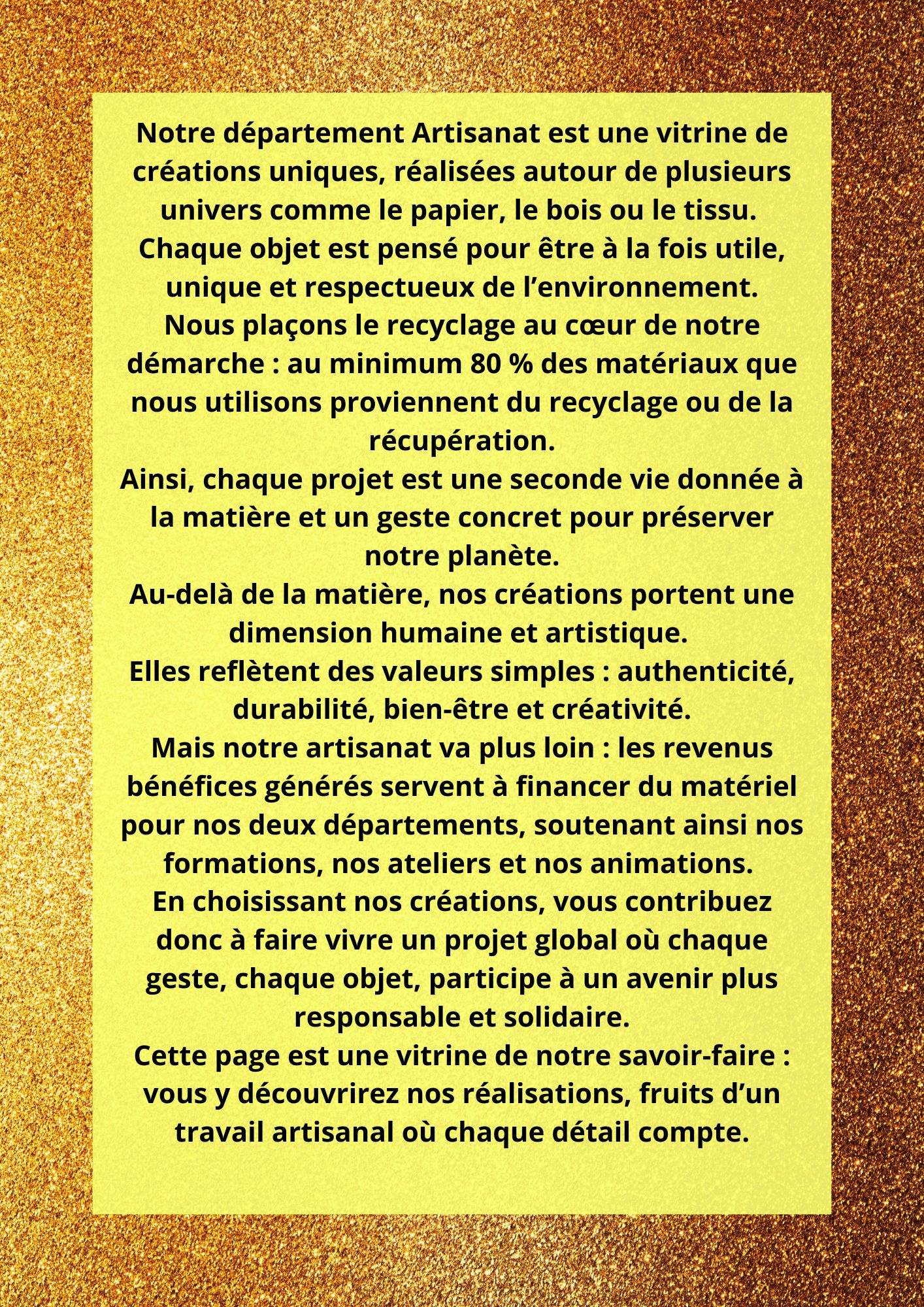 Présentation artisanat